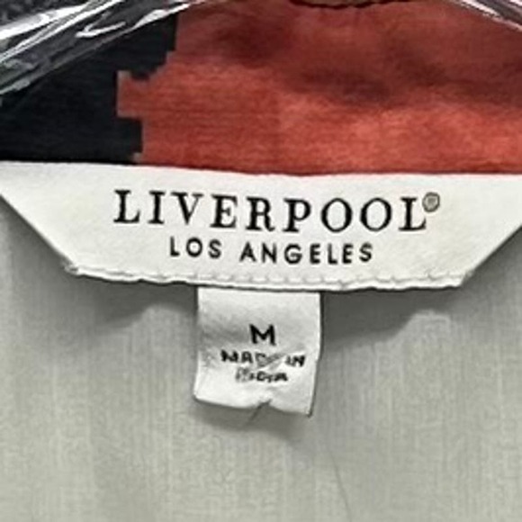 V559, NWT! Liverpool Los Angeles Women’s Sz M Multi-color Button Up Hi-Lo Length - Picture 9 of 16